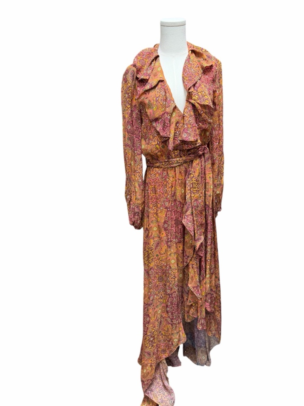F-13 Figue Aspen Dress in Kaleidoscope Paisley Cinnamon Brown
